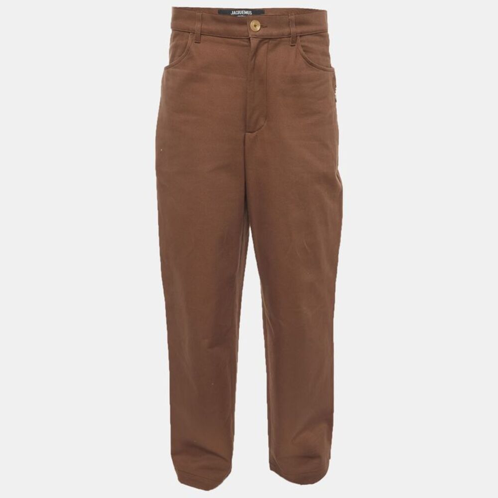 Jacquemus Brown Denim Straight Fit La Montagne Jeans / Waist 35"
